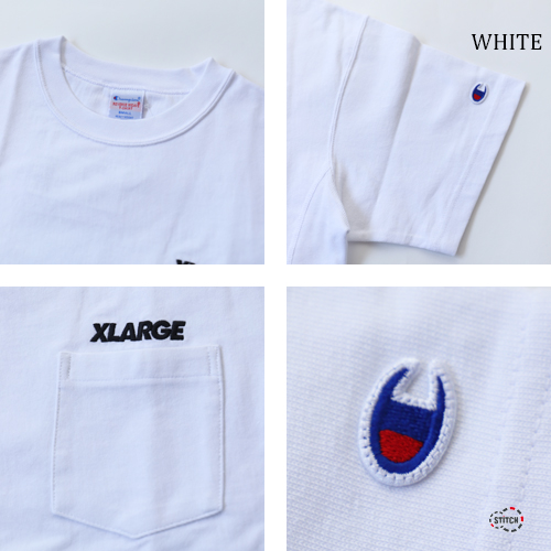 X-LARGE  チャンピオンコラボ リバーススウェット　パイルロゴ スウェット 愛用