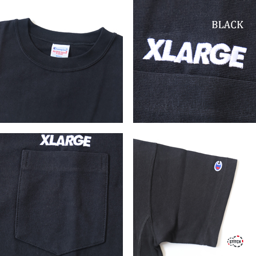 X-LARGE  チャンピオンコラボ リバーススウェット　パイルロゴ スウェット 愛用