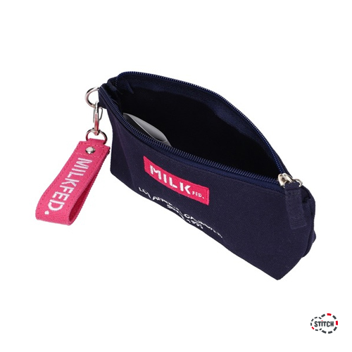 Milkfed ミルクフェド Embroidered Bar Pencil Case ペンケース 筆箱 正規取扱店